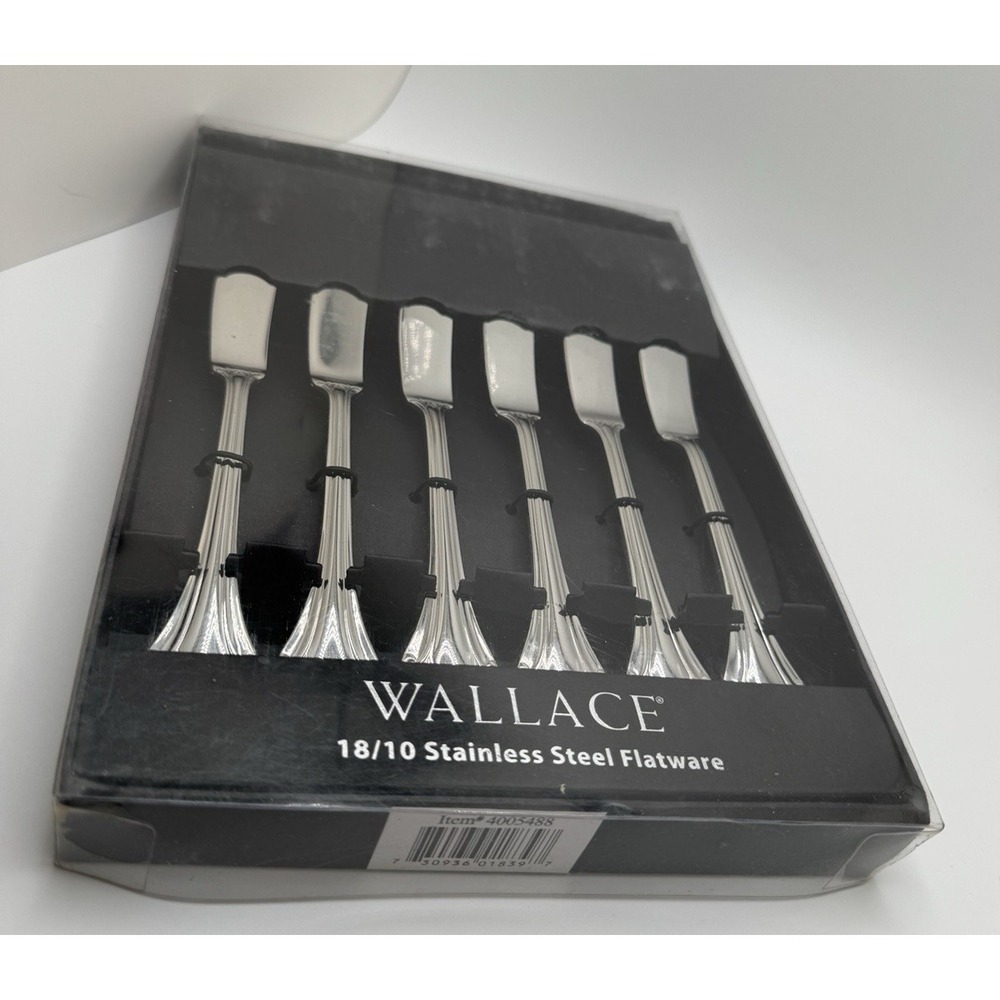 Wallace 18/10 Stainless Steel Flatware Butter Knives 4005488 Knife Pack of 6 New